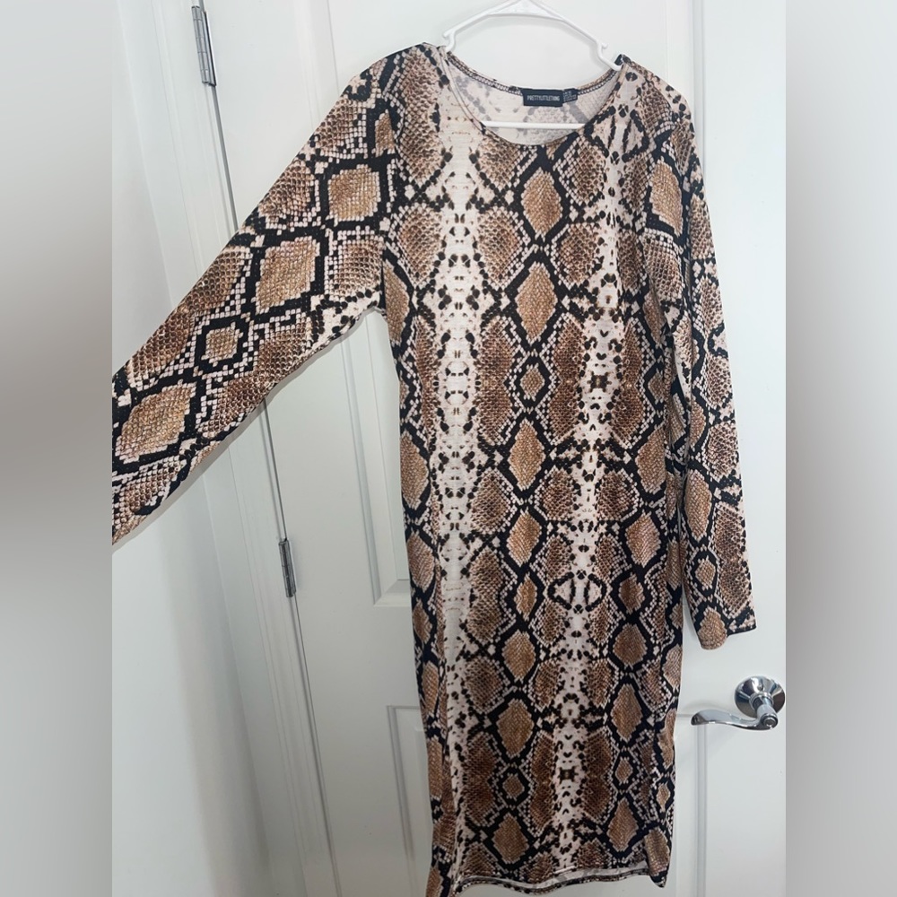 Snakeprint Bodycon Dress